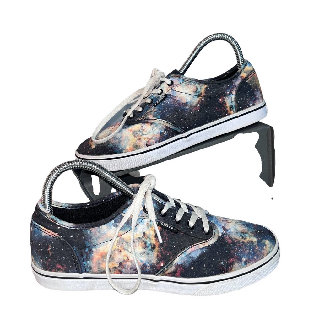 VANS OFF THE WALL US Women 7 Cosmic Galaxy Space Sneakers Skate Shoes lace up